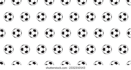 black white football balls seamless pattern