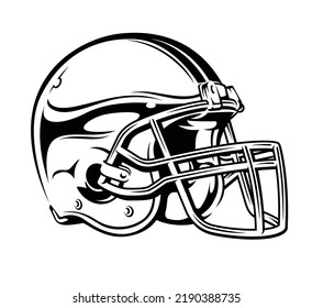 Black And White Football Helmet