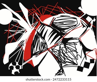 Black and white Football Template Design background