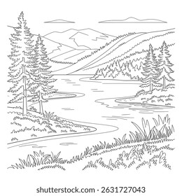 Black and white Forest place 