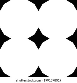 Black and white four-pointed star pattern