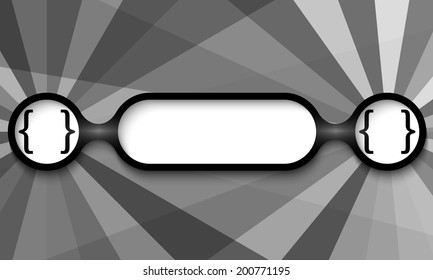 black and white frame for any text with brackets
