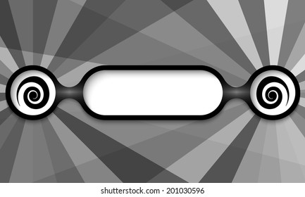 black and white frame for any text with spiral