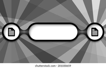 black and white frame for any text with document icon