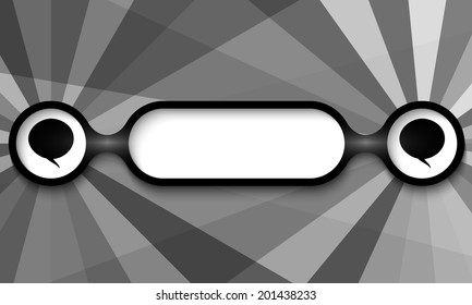 black and white frame for any text with speech bubble