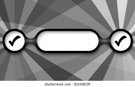 black and white frame for any text with check box