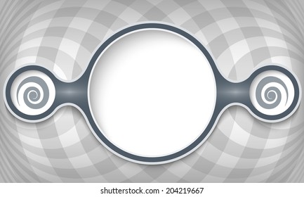 black and white frame for any text with spiral