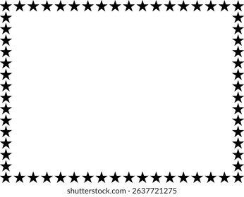 black and white frame with white background simple black stars star border minimalist clean elegant