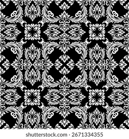 Florales de marco en blanco y negro