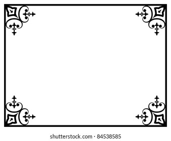 Black and white frame illustration