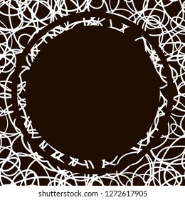 Black and white frame with intricate pattern