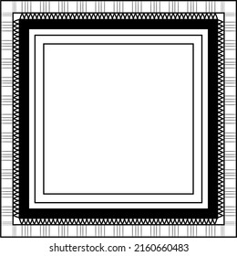 black and white frame isolated