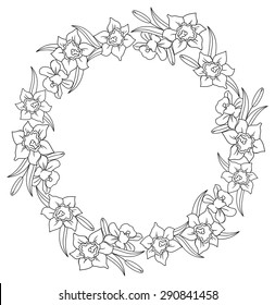 Black White Frame Lilies Stock Vector (Royalty Free) 290841458 ...
