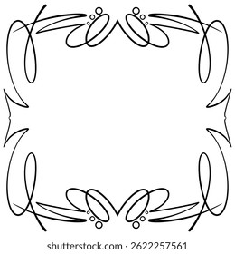 Black white frame paintsripe ornament
