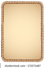 Black and white frame of rope
