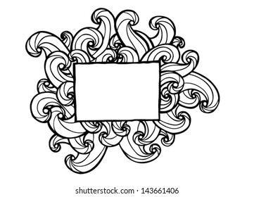 Black White Frame Tribal Textures Stock Vector (Royalty Free) 143661406 ...