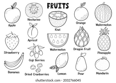 kiwi and pear coloring pages