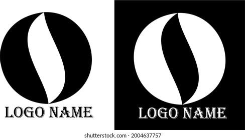 Black And White Full Circle Logo Vector