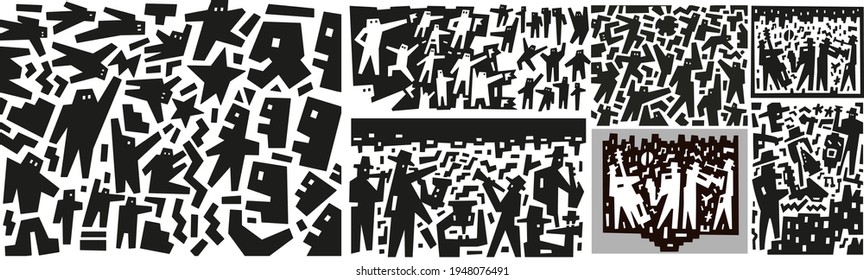 Black and white funny cartoon character