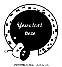 black and white funny giraffe baby card