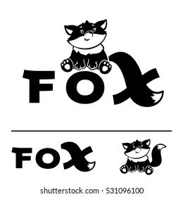 Black and white funny logotype
