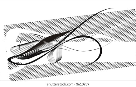 black and white futuristic background. vector illustration