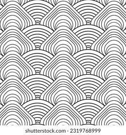Black and white futuristic pattern.Vector black and white abstract seamless pattern.