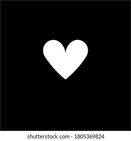 Black and white game card heart symbol