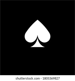 Black White Game Card Spade Symbol Stock Vector (Royalty Free ...