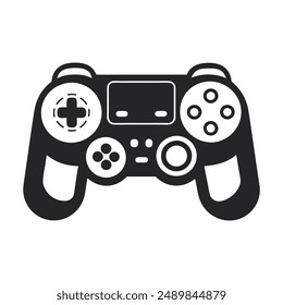 Black and white Game Controller Icon Vector Illustration, Vibrant Gaming Controller Editable Vector File, Cartoon Style Game Controller
