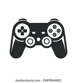 Black and white Game Controller Icon Vector Illustration, Vibrant Gaming Controller Editable Vector File, Cartoon Style Game Controller
