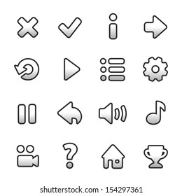 Black and white game icons