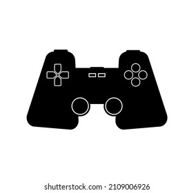 black and white game pad icon