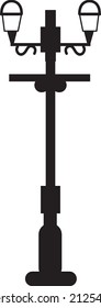 Black and white garden lamp vector design.eps
