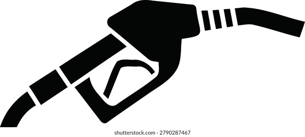 Black and white gas pump nozzle minimalist