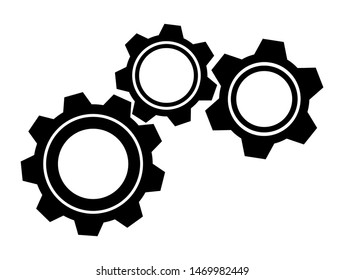 Black and white gear system 
