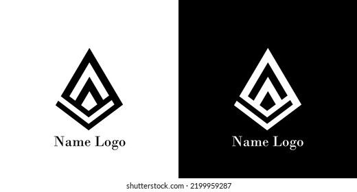 black and white gem design logo vector
