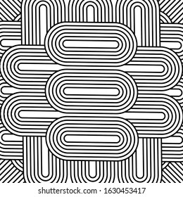 Black and white geometric abstract background. gray scale vector illustration for greeting cards, cover, flyer, wallpaper. Abstract texture ornament for design, with repeating tiles