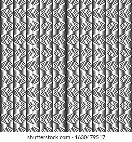 Black and white geometric abstract background seamless pattern. vector illustration for greeting cards, cover, flyer, wallpaper. Abstract texture, textured ornament for design, with repeating tiles