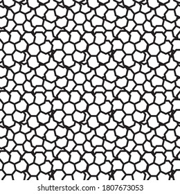 Black and White Geometric Abstract Background Seamless Pattern. Vector Illustration. EPS10