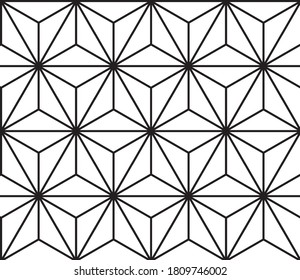 Black and White Geometric Abstract Background Seamless Pattern. Vector Illustration. EPS10