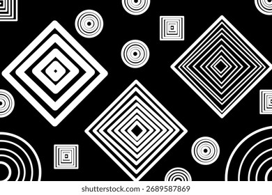 Black and white geometric abstract design
