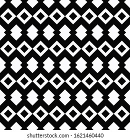 Black and white geometric abstract pattern. Vector.
