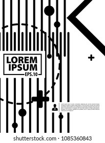 black and white geometric background abstract