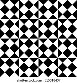 Black and white geometric background. Abstract pattern of geometric shapes. 
