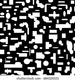Black and White Geometric Background. Abstract Pattern for Monochrome Print