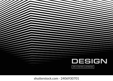 Negro y blanco, fondo geométrico, cartel