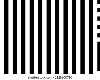Black and white geometric background with lines, squares, rectangles. Abstraction. Minimal design. Optical illusion. Vector illustration