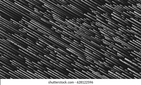 Black and white geometric background. Modern dark texture.