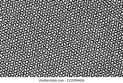 Black and white geometric background with small randomly scattered lines. Minimal design. Fashionable Memphis style of the 80's, 90's. Minimal design. Vector illustration Creative hipster pattern